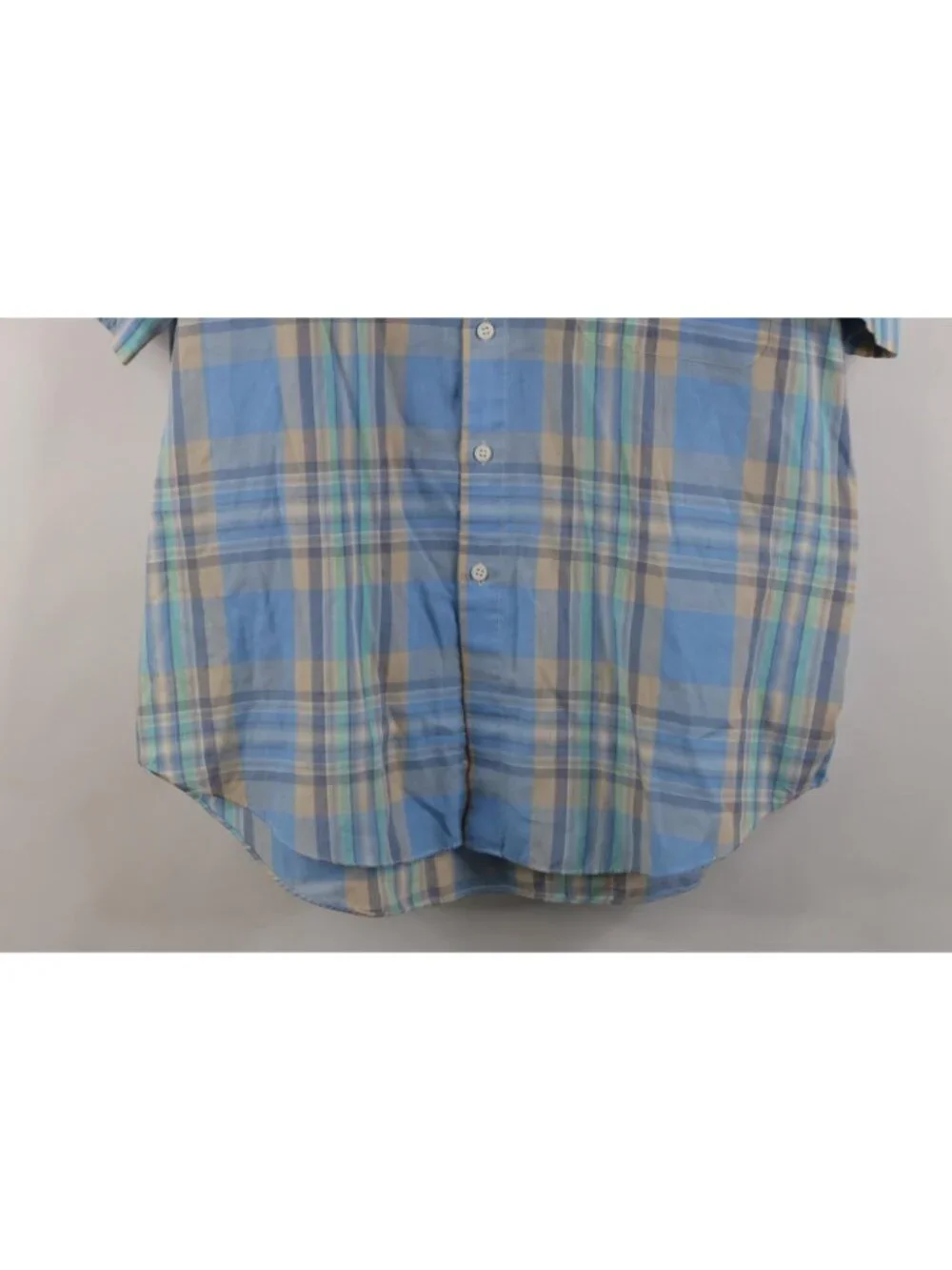 Vintage 80s 90s Levis Mens XL Faded Madras Plaid Collared Button Down Shirt